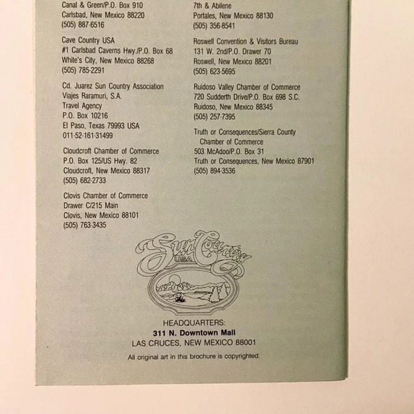 Vintage Sun Country USA New Mecixo Travel Vacation Brochure Pamphlet - Picture 3 of 12